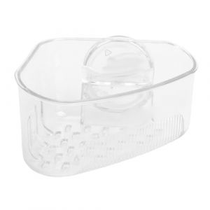 Yinhing Support D'angle D'&eacute;vier &agrave; Ventouse, Porte-&eacute;ponge Triangulaire avec Rev&ecirc;tement Anti-odeur pour Organisateur D'&eacute;vier de Cuisine, Installation sans Perceuse (Transparent) (Antilog, neuf)