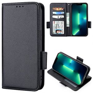 BELLA BEAR Coque pour Doro 8100/Doro 8200, Étui Portefeuille en Cuir à Rabat magnétique, Étui de béquille, Étui de Protection Antichoc pour Doro 8100/Doro 8200-Noir (BELLA BEAR, neuf)