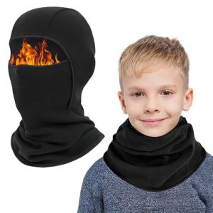 AYPOW Cagoule d'hiver Thermique pour Enfants 6-14 Ans, Multifonction Coupe-Vent Masque de Ski Bonnet de Cyclisme avec Cache-Cou, Casquette Chapeau pour Gar&ccedil;ons et Filles Sports d'hiver en Plein Air (lipsd eu, neuf)