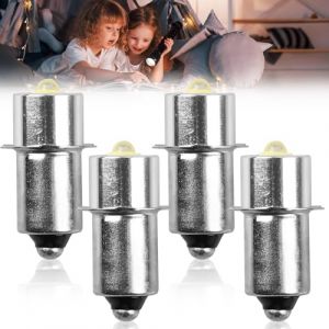 BAIFULAI P13.5S Lot de 4 ampoules LED de rechange, 3 W DC3-12 V, pour lampe de poche, lampe de poche, lampe de poche, lampe de poche, lampe de poche, lampe de poche LED pour lampe de poche, lampe de (SnapNShop Trading, neuf)