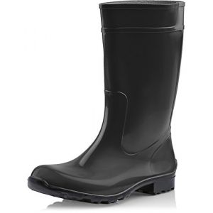 Ladeheid Bottes de Pluie Femme en Caoutchouc PVC avec Semelle Ext&eacute;rieure Antid&eacute;rapante 100% Imperm&eacute;able Chaussures pour Femmes r&eacute;sistantes &agrave; l'eau LA-967 (Noir/Noir, 38 EU) (Hisert, neuf)