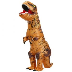 TO.BE.NO.1 Towards The First Costume de dinosaure gonflable pour adulte - Costume de dinosaure T-Rex amusant pour cosplay, Halloween (marron) (caozhengbaihuoshanghang, neuf)