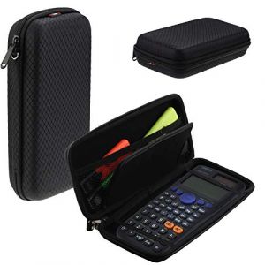 Navitech Noir Housse de calculatrices Protection de Graphiques/Scientifique/financières calculatrices avec Pochette Compatible avec Casio FX-92 (North Laine Accessories FR - enregistré à la TVA, neuf)