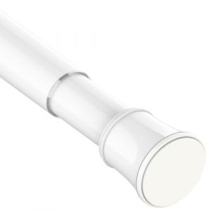 Tringle &agrave; rideaux t&eacute;lescopique r&eacute;glable sans vis 50-70 cm (blanc) (LIEUR, neuf)