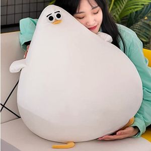 OUKEYI Oreiller amusant en peluche de mouette, jouets mignons en forme de poup&eacute;e de poulet, coussins rembourr&eacute;s doux, tapis de sol, cadeau de festival kawaii (40 cm) (shen zhen shi xin zhi jia mao yi you xian gong si, neuf)