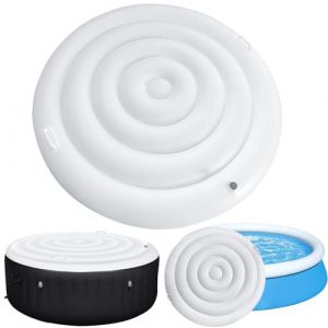 Couvercle De Spa Gonflable Rond, 165cm Housse de Protection pour Gonflable,Housse De Protection avec Poignées, Housse pour Gonflable, Coupe Vent (YumsurBasic, neuf)