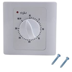 Prise Programmateur Journalier mécanique Intérieure Numérique Temps Plug 30Min Électrique Compte à Rebours Interrupteur Minuterie Commande pour Maison AC 220 V 10A Blanc (Socialme-eu, neuf)