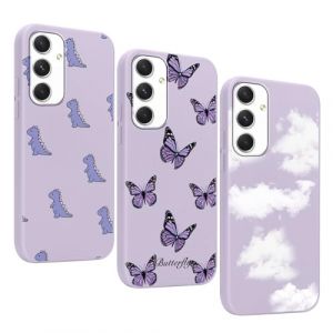 Yoedge 3 Pi&egrave;ces Coque pour Samsung Galaxy A54 5G 6,4",Ultra Souple Silicone TPU avec Aesthetic Motif Papillon Design &Eacute;tui pour Femmes,Antichoc Anti-Rayures Bumper Protection Housse pour Samsung A54 5G (Lei Xiao, neuf)