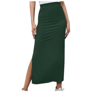 Jupe Crayon Taille Haute Femme Grande Taille Sexy Moulant Chic Et &eacute;l&eacute;gant Couleur Unie avec Boutons Chic Ajust&eacute;e D&eacute;Contract&eacute;E &eacute;Lastique pour Travail d'affaires Loisirs (LOSSLO(Livraison 5-14 jours), neuf)