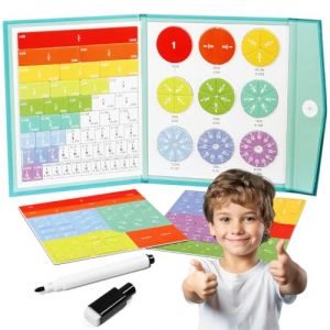 Aides &agrave; l'apprentissage des fractions, jouets d'apprentissage des math&eacute;matiques, puzzle magn&eacute;tique 102 pour enfants, jouets d'apprentissage de l'arithm&eacute;tique (JINYUFEI, neuf)