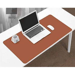 Insun Tapis de Souris Bureau en Cuir Synthétique Imperméable Ultra mince Anti dérapant Tapis de Bureau pour Les Jeux et Sous-main Bureau Marron 100x45cm (3STH. EU, neuf)