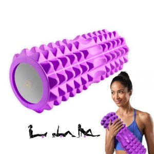 Foam Roller, Rouleau de Massage musculaire pour jambes, dos, bras, rouleau de massage musculaire profond pour lib&eacute;rer la tension musculaire 30 x 8 cm, Pilates, yoga, rouleau en mousse pour th&eacute;rapie (NAYROD, neuf)