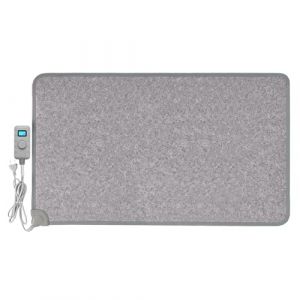 Mi-Heat Carbon Feet Tapis Bureau Chauffant Infrarouge (55x80cm) &ndash; Tapis de Sol avec Variateur Continu, env. 55&deg;C &ndash; Surface PVC Antid&eacute;rapante, Gris (infrarot-fussboden-de, neuf)