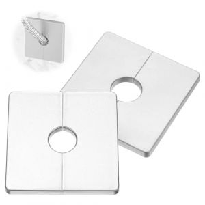 COYUN 2 Pcs Plaque Murale Fendue, Plaque d'Obturation Carrée Auto-Adhésive en ABS avec Un Trou de Diamètre de 22mm, Cache-Tuyau pour La Décoration de Robinet d'Eau (HLWA RETAILS LTD UKSTORE, neuf)