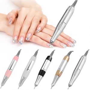 Poignée de Fraise à Ongles: Fraise à Ongles professionnelle - Machine Electrique pour le Gel Acrylique et le Polissage - Gel Acrylique et Polissage pour Ongles (Silver) (MoKeTing, neuf)