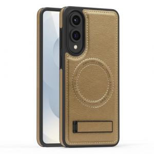 Lunivop pour Samsung Galaxy s25 Edge Coque Cuir Compatible avec MagSafe Protection, Magnétique Support,Robuste Funda Para pour s25 Edge (6.7 '' doré) (Lunivop Accessories Inc, neuf)