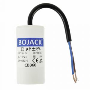 BOJACK CBB60 450V 12uf AC Condensateur ondensateur de moteur, condensateur de démarrage de moteur, condensateur microfarad 50/60Hz Avec Fil (BOJACK, neuf)