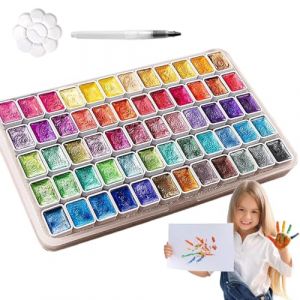 Acunny Poudre de Pigment pour R&eacute;sine,Pigments Nacr&eacute;s Pour Aquarelle Artistique | Palette de 60 Couleurs Min&eacute;rales Iridescentes Fournitures Portables pour D&eacute;butants en Art Cr&eacute;ation d'Ongles et (futbenat, neuf)
