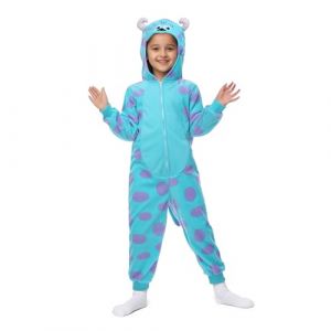 Wbesty Costume de monstre bleu pour enfants Combinaison &agrave; fourrure Monstres Cosplay Halloween et No&euml;l Combinaison pyjama animalier pour enfants (Aimilaly, neuf)