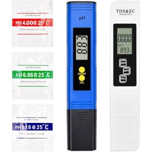 ECHOBUY Testeur PH Piscine PH TDS&EC M&egrave;tre Temp&eacute;rature 4 en 1, Testeur pH M&egrave;tre &Eacute;lectronique, PH M&egrave;tre Num&eacute;rique, Testeur de qualit&eacute; de l'eau pour Test Eau Piscines SPA Aquarium Piscine (STWJFGWTUI, neuf)