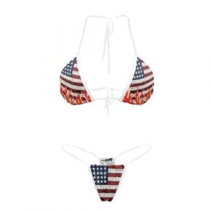 Suhoaziia Ensemble Bikini &agrave; Bretelles Transparentes Bikini Br&eacute;silien Micro Strings pour Femmes Sexy Sans Ligne de Bronzage, M (guangzhouyangtongshangmaodiangerenduzi, neuf)