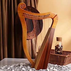 Harpe Irlandaise Celtique, Harpe À Levier en Acajou À 19 Cordes De Style Irlandais Celtique avec Demi-clé, avec Clé D'accordage, Sac De Transport Noir, pour Adultes Enfants Débutants,Friendly321 (IWUSJQLS, neuf)