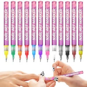 Marqueurs de Vernis &agrave; Ongles,12 Couleurs de Stylos DIY pour l'Art sur Ongles | Marqueurs de Lignage pour Pointes | Pour Filles, &Eacute;pouse, Petite Amie, Fille, F&ecirc;tes, No&euml;l, Anniversaire, Soir&eacute;e, (Tanxier, neuf)