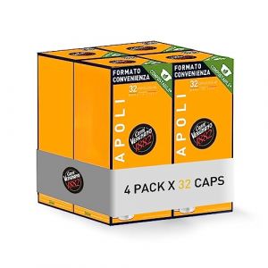 Caff&egrave; Vergnano 1882 Capsules de caf&eacute; compatibles avec Lavazza A Modo Mio, Napoli - 4 bo&icirc;tes de 32 capsules (total 128) (CAVEBA 2.0 SRL, neuf)