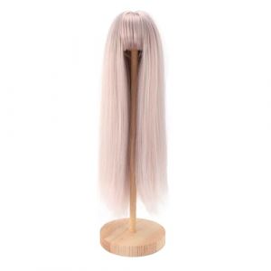 Poupée Long Wig Droite, DIY Doll Synthetic Hair Fit Soft Real, avec un Coup Droit, pour 1/4 Poupées à l'échelle (#1) (Koulaten, neuf)
