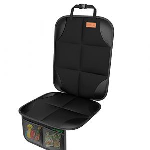 SMART ELF Housse de siège de voiture – Tissu Oxford 600D imperméable pour sièges enfants et animaux de compagnie, taille universelle 47,7 x 58,4 cm avec poche en maille, dos antidérapant (lot de 1 (QSLYFS, neuf)