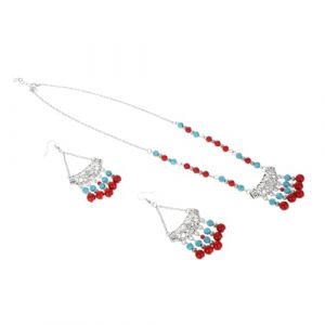 Beaupretty Collier à L'ancienne Kit De Collier De Perles Bijoux Tribaux Boucles D'oreilles Ethniques Pour Femmes Collier Tribal Boucles D'oreilles Pompons Perlés Pour Femmes Plastique Brown (lorianca, neuf)