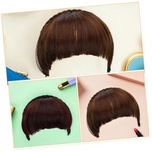 minkissy Extensions De Cheveux Français Faux Frange, Lot De 2 Pièces, Taille Unique, Effet Rideau Naturel, Pour Femme Au Quotidien, Couleurs Châtain Clair Et Châtain Foncé (Master Self, neuf)