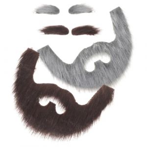 minkissy Lot De 2 Accessoires Pour Barbe Artificielle Fausse Barbe Autocollante Fausse Moustache Fausse Barbe Autocollante Kit De Barbe Réaliste Pour Homme Costume Fausse Barbe (Prettbeauty, neuf)
