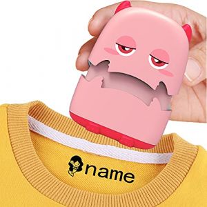 Tampon de nom pour vêtements enfants, tampon personnalisé auto-encreur nom tampon bricolage pour enfants nom étudiant vêtements chapitre bébé nom timbre bricolage pour enfants vêtements (少华欧洲, neuf)