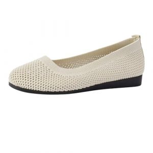 Chaussure Femme Ete Chaussures Plates pour Femmes Confortable Et Elegante Confort Ballerines Orthopédiques Orthopédique Fille Petit Talon Chic Escarpins Chausson De Danse Pieds Larges,2-Blanc,39 (aodsko, neuf)