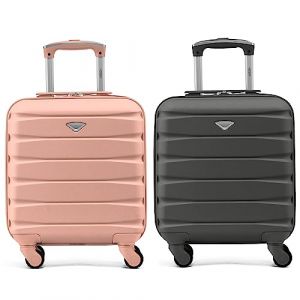 Flight Knight Lot de 2 valises rigides legeres en ABS a 4 Roues Cabine Bagage a Main Approuve Les compagnies aeriennes - British Airways et Taille maximale pour easyJet Grand Sac de Cabine 56x45x25cm (Prime Brands Group FR, neuf)