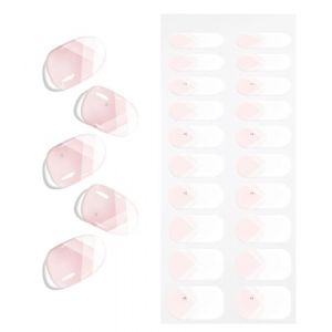 Cr&egrave;me Rosa French Tip Stickers Ongles Gel, KALEFUL Nail Stickers Semi-durci Autocollant Ongle Gel Uv Deco Ongle Nail Art Sticker D&eacute;coration (ZHUOYIKEJI, neuf)