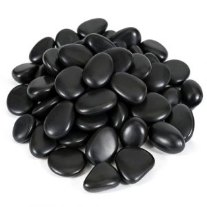 1,33 kg Galets Noirs D&eacute;coratifs - 1-2 cm Billes Chinoises Plates - galets polis naturels - Gravier Aquarium, Am&eacute;nagement Paysager, Terrarium, Succulentes, Vase - Cailloux de Rivi&egrave;re Tamis&eacute;s & Polis (lupingmaoyi, neuf)