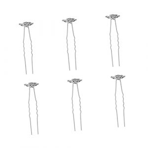 Beaupretty Élégante Épingle À Cheveux Flocon De Neige 6 Pièces Strass Accessoires Pour Cheveux De Mariée (lorianca, neuf)