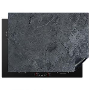 KitchenYeah&copy; Protege Plaque Induction 70x52 cm Deco Cuisine Accessoires Pratique Protection De Vitroceramique Gris - B&eacute;ton - Ardoise - Texture - R&eacute;tro (KitchenYeah, neuf)