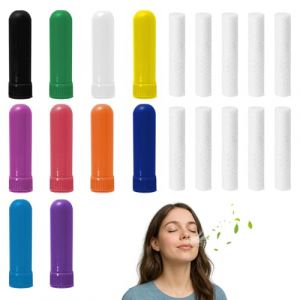 BOULESENM 10 Pièces Inhalateurs à Huiles Essentielles, Tubes d'Inhalation Portables Inhalateur Vierge avec Mèches Hygroscopiques,Idéaux pour Aromathérapie à Domicile ou en Déplacement (BOULESENM_SHOP, neuf)
