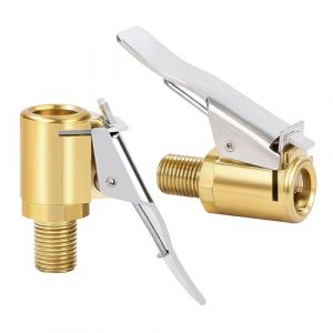 Tunejoy Embout de Gonflage Pneu avec Clip Adaptateur de Valve de Pneu de Voiture Gonflage Valve Clip Pince Connecteur pour V&eacute;lo et Moto 2 Pi&egrave;ces (HYPER SHOP SRL, neuf)