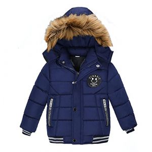 Lengender Blouson Manteau Fourrure Chaud Enfant Garçon Bébé Ski Vêtement Doudoune à Capuche Veste à Manches Longues Chaud 1-5 Ans (FR/ES, Âge, 5 ans, Taille normale, Bleu) (FindPitaya, neuf)
