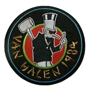 hotrodspirit - Patch Van Halen 1984 Groupe Rock Rond 11cm ecusson thermocollant Homme Marteau (rocknrollshop, neuf)