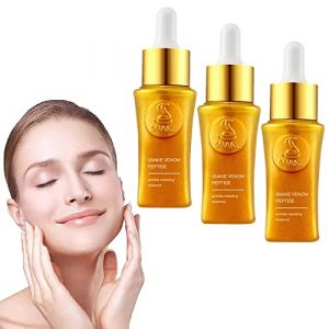 Sérum au venin de serpent Hemiko, crème anti-rides pour le visage pour les femmes, sérum aux peptides de venin de serpent, sérum anti-âge au collagène, réduit les rides et raffermit la peau (3pièces) (AYWUITPOBP888, neuf)