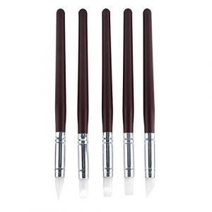 HWGING Pâte à Modeler Visage Moules Argile 17 × 5 × 1 5 Pièces Ensemble Silicone Sculpture Art Stylo Poterie Sculpture Argile Façonnage Aquarelle Peinture Outils de Bricolage (A Diversified stores, neuf)