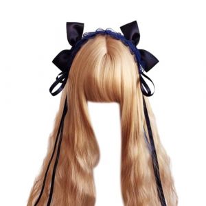 Watreketal Serre Tete,Bandeau à nœud en dentelle cool pour fête de cosplay, bandeau pour femme, bandeau de fête, costume de cosplay, coiffure de femme de chambre (Xuanlang Trading, neuf)