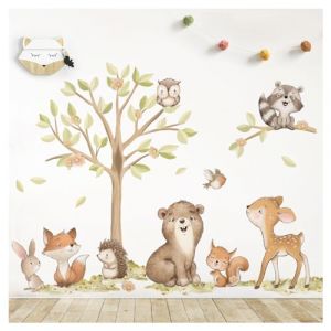 DEKO KINDERZIMMER Graz Design DK1147-04 Sticker mural d&eacute;coratif pour chambre d'enfant Motif animaux de la for&ecirc;t (X-TRIBAL, neuf)