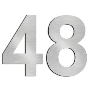 nanlyiau 2pc 3in/7.5cm Numero maison Num&eacute;ros de maison numero maisonchiffres de boite aux lettres numero maison design en acier inoxydable 304 massif(3in number 48) (nanly, neuf)