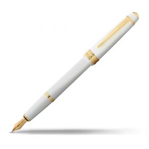Cross Bailey Light Stylo-plume M avec coffret cadeau Blanc avec ferrures dorées (BigWhiteRabbit, neuf)